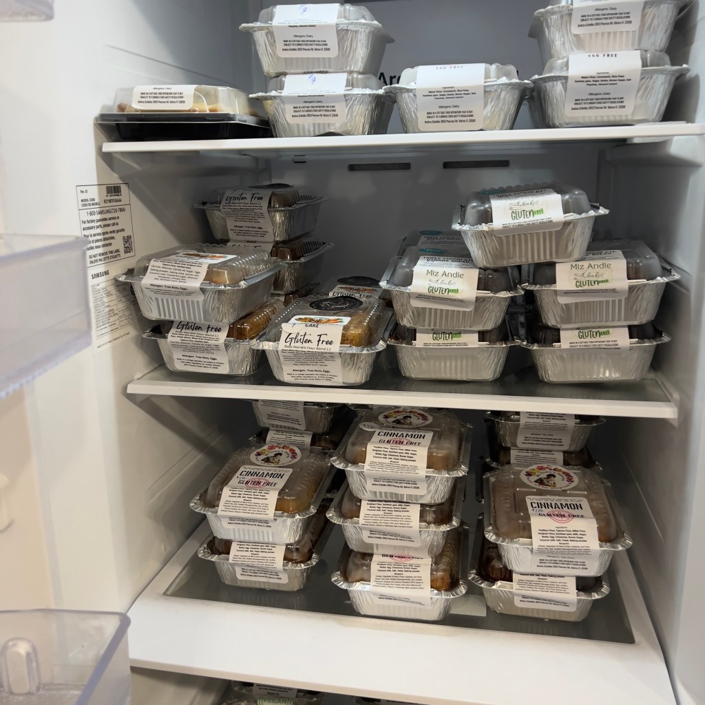 photo of gluten free freezer contents 
